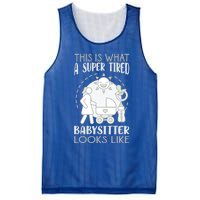 This Is What A Super Tired Sitter Looks Like Gift Mesh Reversible Basketball Jersey Tank