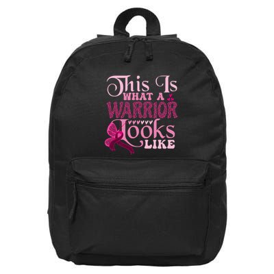 This Is What A Warrior Looks Like Breast Cancer Warrior 16 in Basic Backpack