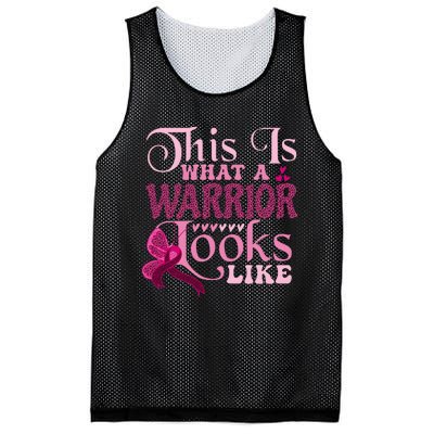 This Is What A Warrior Looks Like Breast Cancer Warrior Mesh Reversible Basketball Jersey Tank