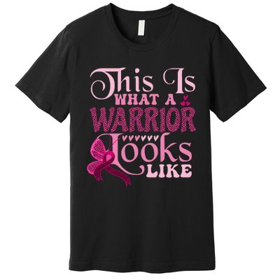 This Is What A Warrior Looks Like Breast Cancer Warrior Premium T-Shirt