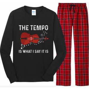 Tempo Is What I Say It Is Jazz Contrabass Double Bass Long Sleeve Pajama Set