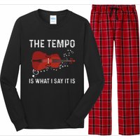 Tempo Is What I Say It Is Jazz Contrabass Double Bass Long Sleeve Pajama Set