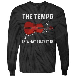 Tempo Is What I Say It Is Jazz Contrabass Double Bass Tie-Dye Long Sleeve Shirt