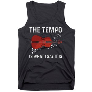 Tempo Is What I Say It Is Jazz Contrabass Double Bass Tank Top