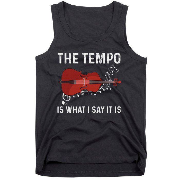 Tempo Is What I Say It Is Jazz Contrabass Double Bass Tank Top