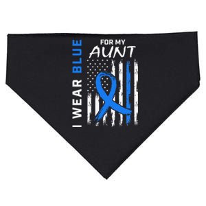 T2D I Wear Blue For My Aunt Diabetes Awareness American Flag USA-Made Doggie Bandana