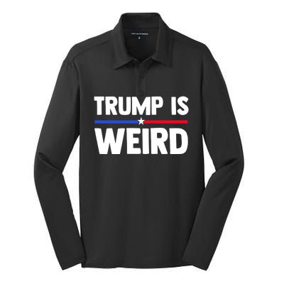 Trump Is Weird Silk Touch Performance Long Sleeve Polo