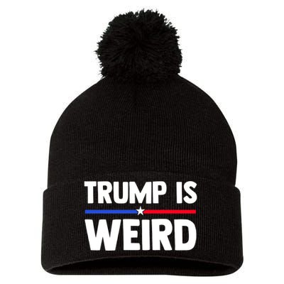 Trump Is Weird Pom Pom 12in Knit Beanie