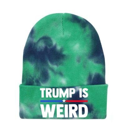 Trump Is Weird Tie Dye 12in Knit Beanie