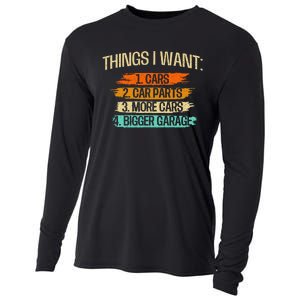 Things I Want Car Parts Enthusiast Auto Mechanic Engine Cooling Performance Long Sleeve Crew