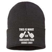 This Is What An Awesome Dad Looks Like Sustainable Knit Beanie