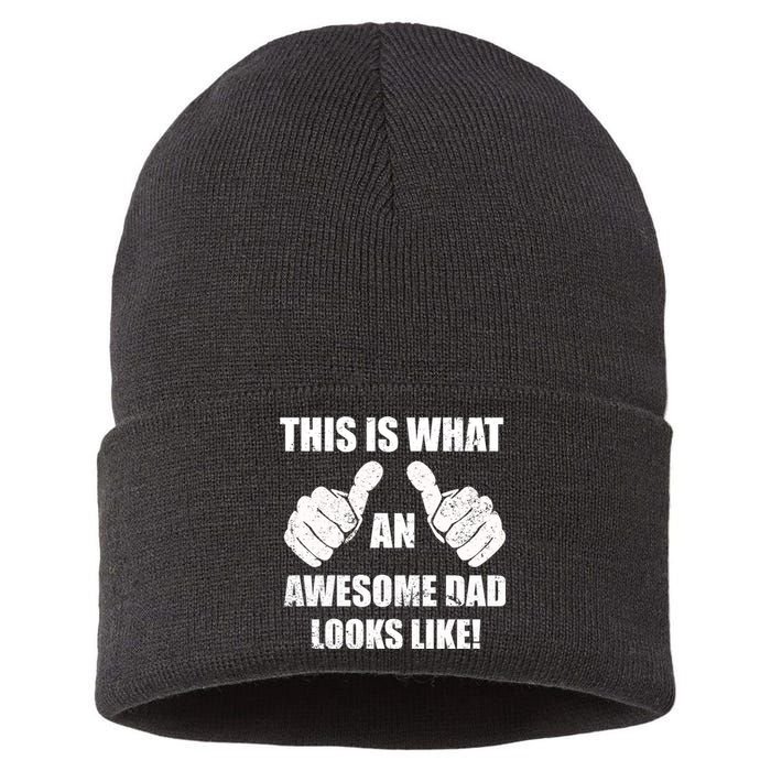 This Is What An Awesome Dad Looks Like Sustainable Knit Beanie