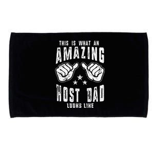 This Is What An Amazing Host Dad Looks Like Humor For Dad Microfiber Hand Towel