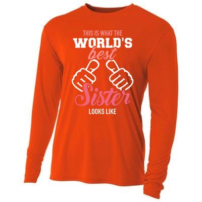 This Is What The WorldS Best Sister Looks Like Gift Cooling Performance Long Sleeve Crew