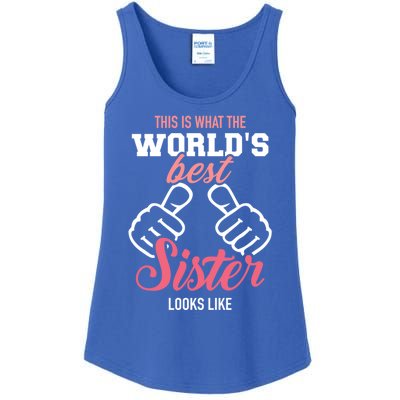 This Is What The WorldS Best Sister Looks Like Gift Ladies Essential Tank