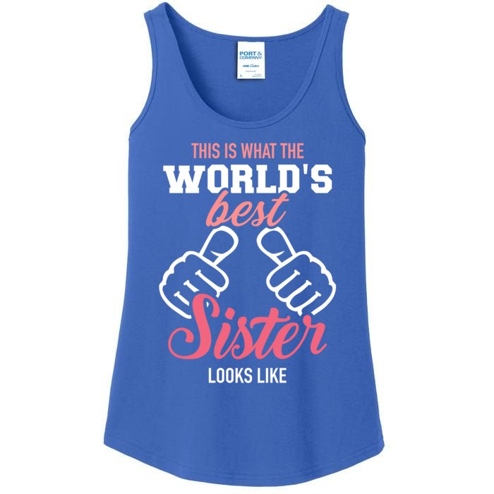 This Is What The WorldS Best Sister Looks Like Gift Ladies Essential Tank