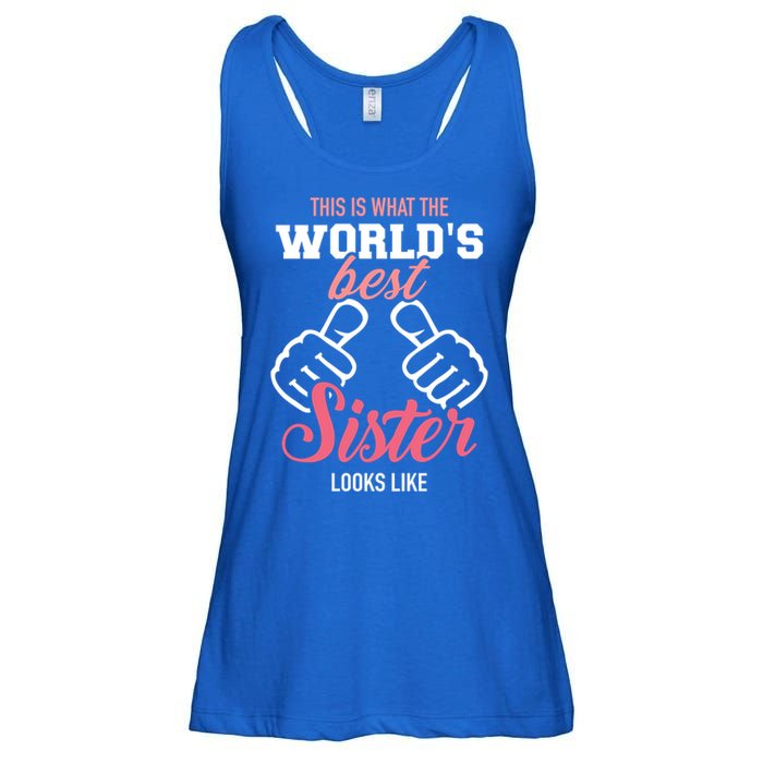 This Is What The WorldS Best Sister Looks Like Gift Ladies Essential Flowy Tank