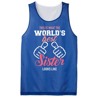 This Is What The WorldS Best Sister Looks Like Gift Mesh Reversible Basketball Jersey Tank