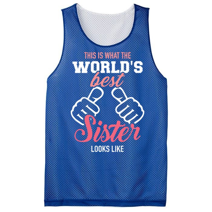 This Is What The WorldS Best Sister Looks Like Gift Mesh Reversible Basketball Jersey Tank