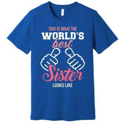 This Is What The WorldS Best Sister Looks Like Gift Premium T-Shirt