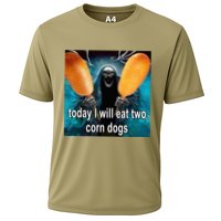 Today I Will Eat Two Corn Dogs Meme Cooling Performance Crew T-Shirt