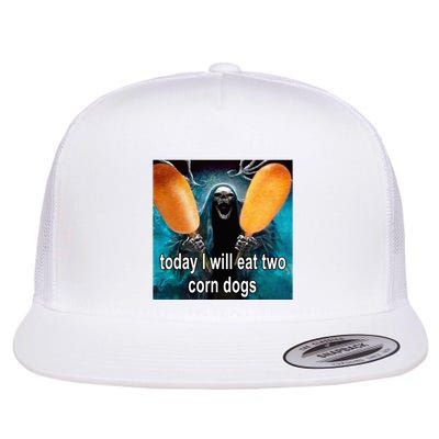 Today I Will Eat Two Corn Dogs Meme Flatbill Hat