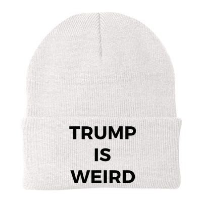 Trump Is Weird Funny Saying Meme Sign Knit Cap Winter Beanie