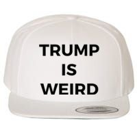 Trump Is Weird Funny Saying Meme Sign Wool Snapback Cap