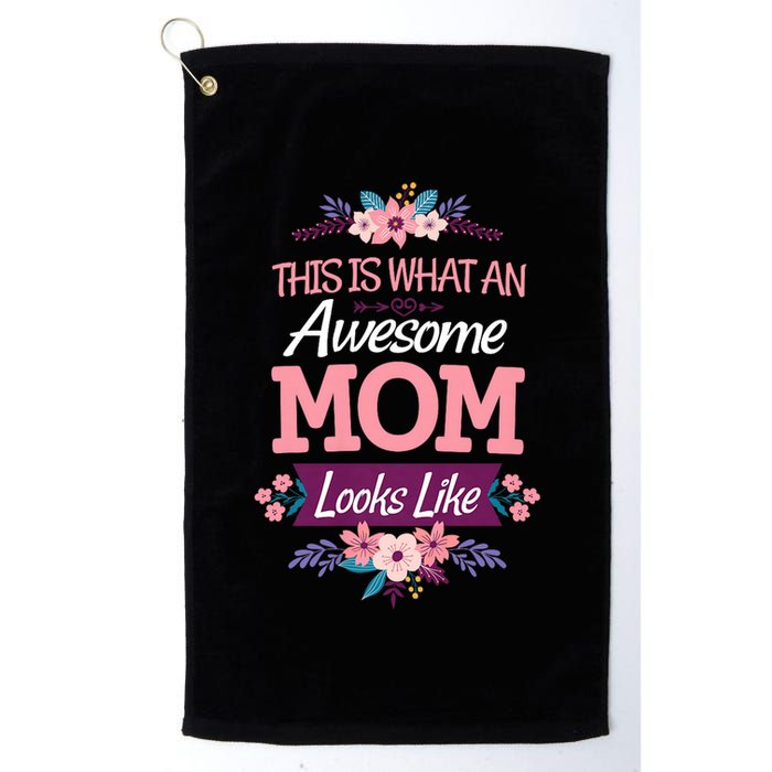 This Is What An Awesome Mom Looks Like On Mothers Day Golf Towel