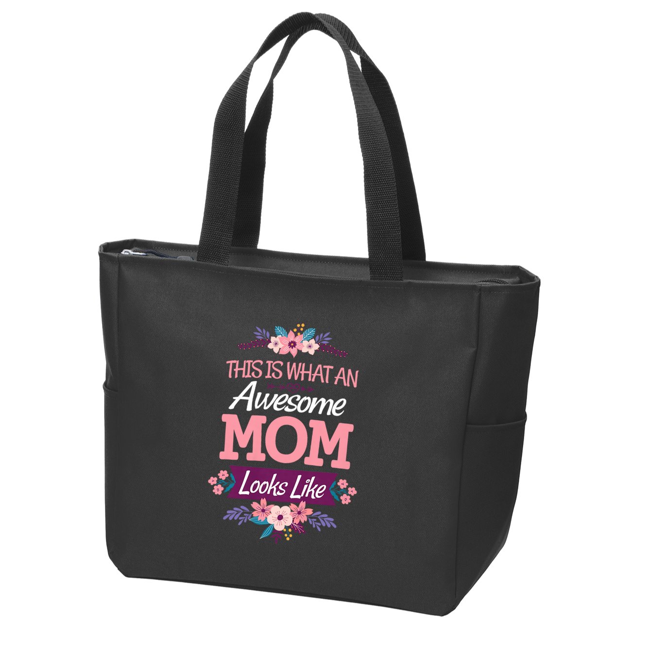 This Is What An Awesome Mom Looks Like On Mothers Day Zip Tote Bag