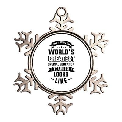 This Is What The World's Greatest Special Education Teacher Cute Gift Metallic Star Ornament