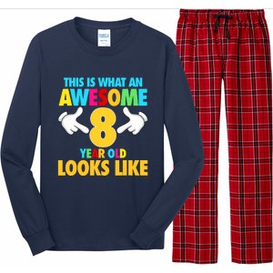 This Is What An Awesome 8 Year Old Looks Like 8th Birthday Long Sleeve Pajama Set