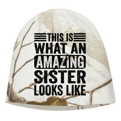 This Is What An Amazing Sister Looks Like Funny Family Kati - Camo Knit Beanie