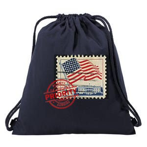 This Is What An Awesome Philatelist Looks Like American Flag Drawstring Bag