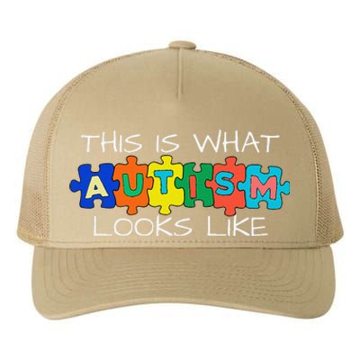 This Is What Autism Looks Like Autism Awareness Yupoong Adult 5-Panel Trucker Hat