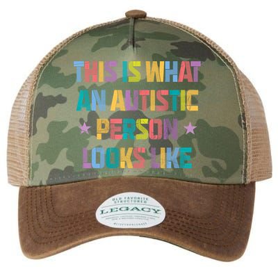 This Is What An Autistic Person Looks Like Funny Sayings Legacy Tie Dye Trucker Hat