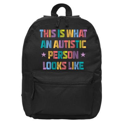 This Is What An Autistic Person Looks Like Funny Sayings 16 in Basic Backpack