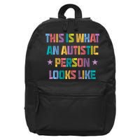 This Is What An Autistic Person Looks Like Funny Sayings 16 in Basic Backpack