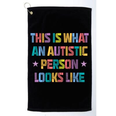 This Is What An Autistic Person Looks Like Funny Sayings Golf Towel