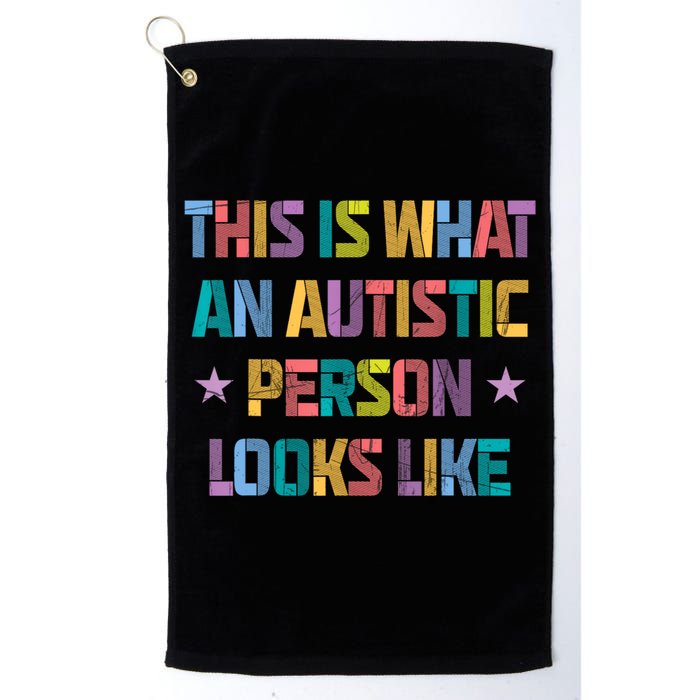 This Is What An Autistic Person Looks Like Funny Sayings Golf Towel
