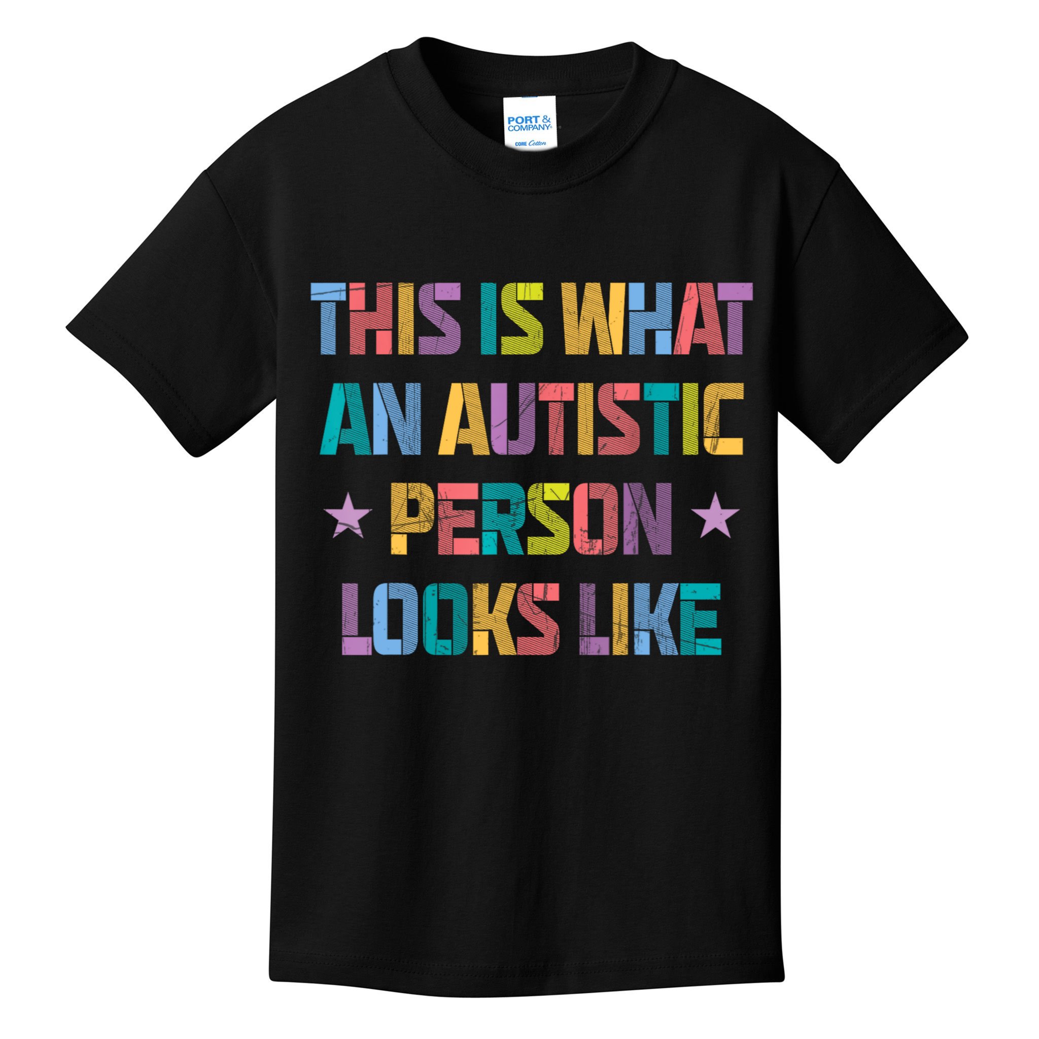 This Is What An Autistic Person Looks Like Funny Sayings Kids T-Shirt