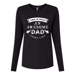 This Is What An Awesome Dad Looks Like Father Womens Cotton Relaxed Long Sleeve T-Shirt