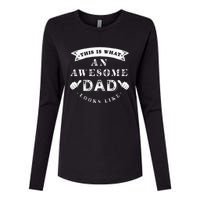 This Is What An Awesome Dad Looks Like Father Womens Cotton Relaxed Long Sleeve T-Shirt