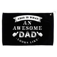 This Is What An Awesome Dad Looks Like Father Grommeted Golf Towel