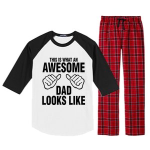 This Is What An Awesome Dad Looks Like Raglan Sleeve Pajama Set