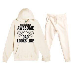 This Is What An Awesome Dad Looks Like Premium Hooded Sweatsuit Set