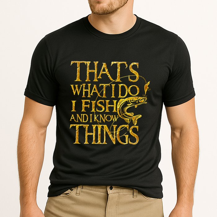 That Is What I Do I Fish And I Know Things Performance Shirt