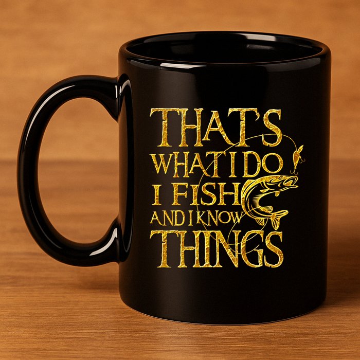 That Is What I Do I Fish And I Know Things 11oz C Handle Ceramic Mug