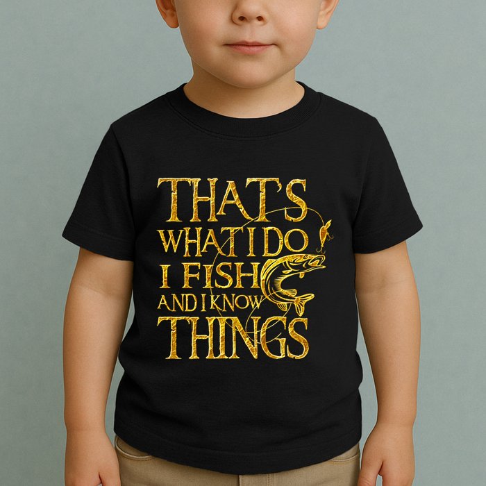 That Is What I Do I Fish And I Know Things Toddler T-Shirt
