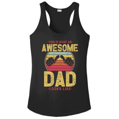 This Is What An Awesome Dad Looks Like Ladies PosiCharge Competitor Racerback Tank